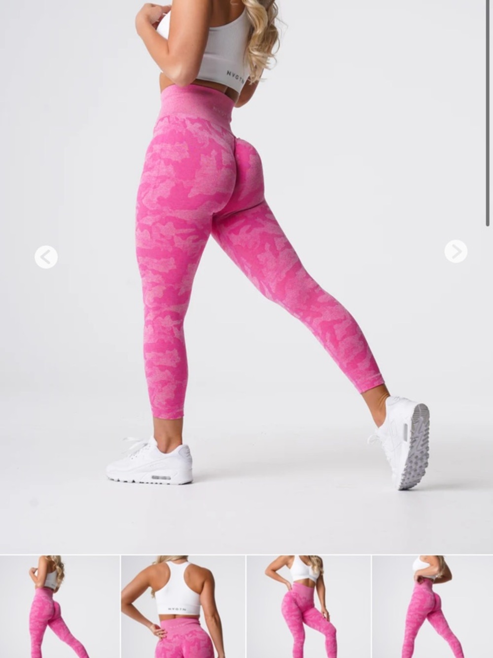NVGTN Bubble Gum Pink Camouflage Seamless Leggings